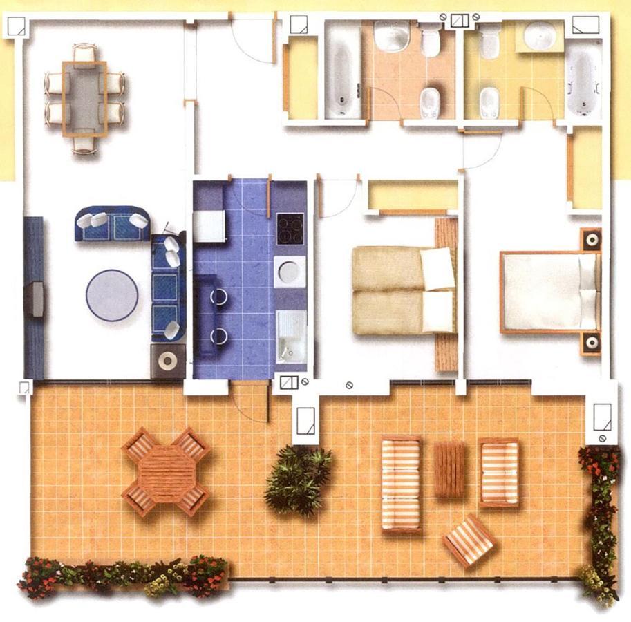 Salinas. Apartment For 4. Terrace/Parking/Pools/Gym/4Mins Beach เอสเตโปนา ภายนอก รูปภาพ